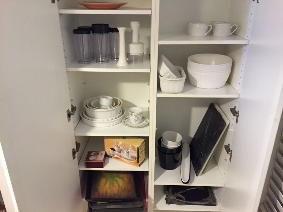Various Kitchen Related Items In Cabinet [Photo 1]