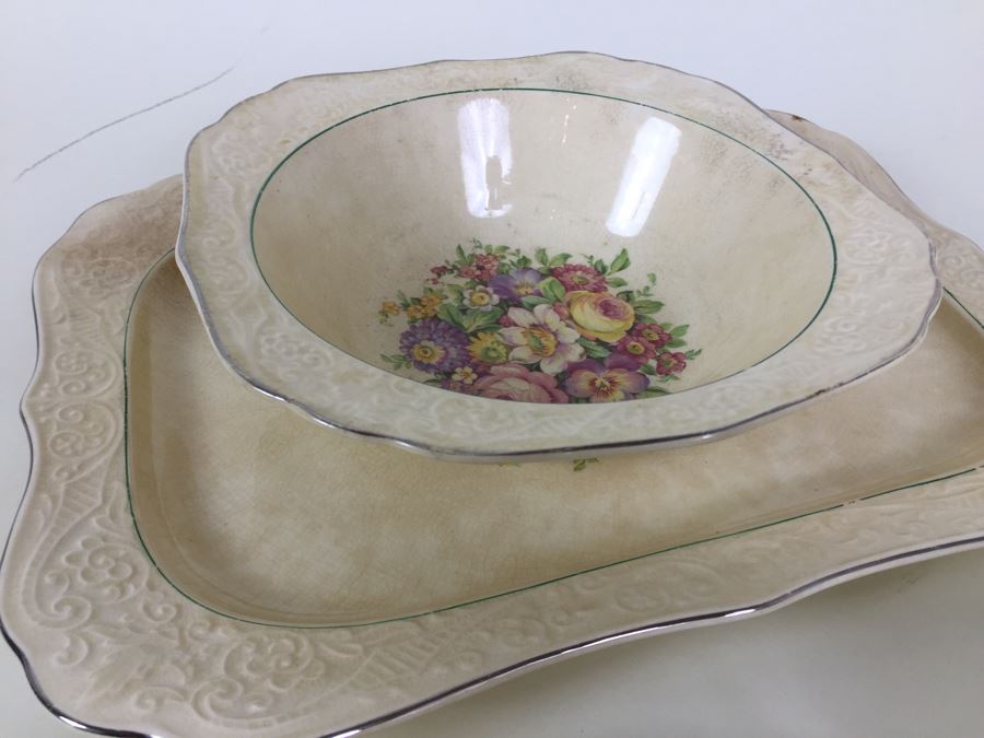 Antique China Set By The Edwin M. Knowles Cameo Pattern [Photo 13]