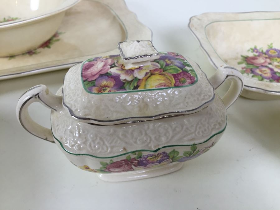 Antique China Set By The Edwin M. Knowles Cameo Pattern [Photo 11]