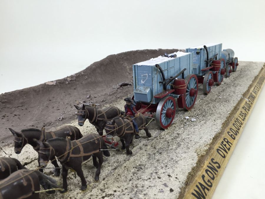 Large Scale Model Of Horses With Wagons Depicting 1883-1888 Furnace Creek - Mojava, Calif. Trek Of 162 Miles 10 Days - 136 Deg F - 150 Deg F  Wagons [Photo 16]