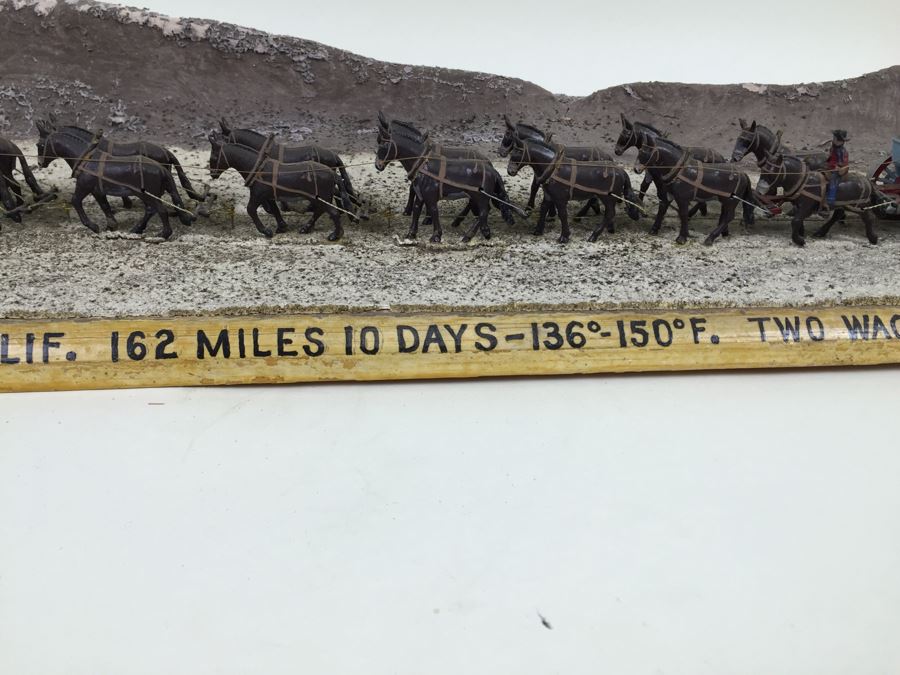 Large Scale Model Of Horses With Wagons Depicting 1883-1888 Furnace Creek - Mojava, Calif. Trek Of 162 Miles 10 Days - 136 Deg F - 150 Deg F  Wagons [Photo 6]
