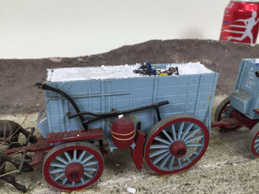 Large Scale Model Of Horses With Wagons Depicting 1883-1888 Furnace Creek - Mojava, Calif. Trek Of 162 Miles 10 Days - 136 Deg F - 150 Deg F  Wagons [Photo 9]