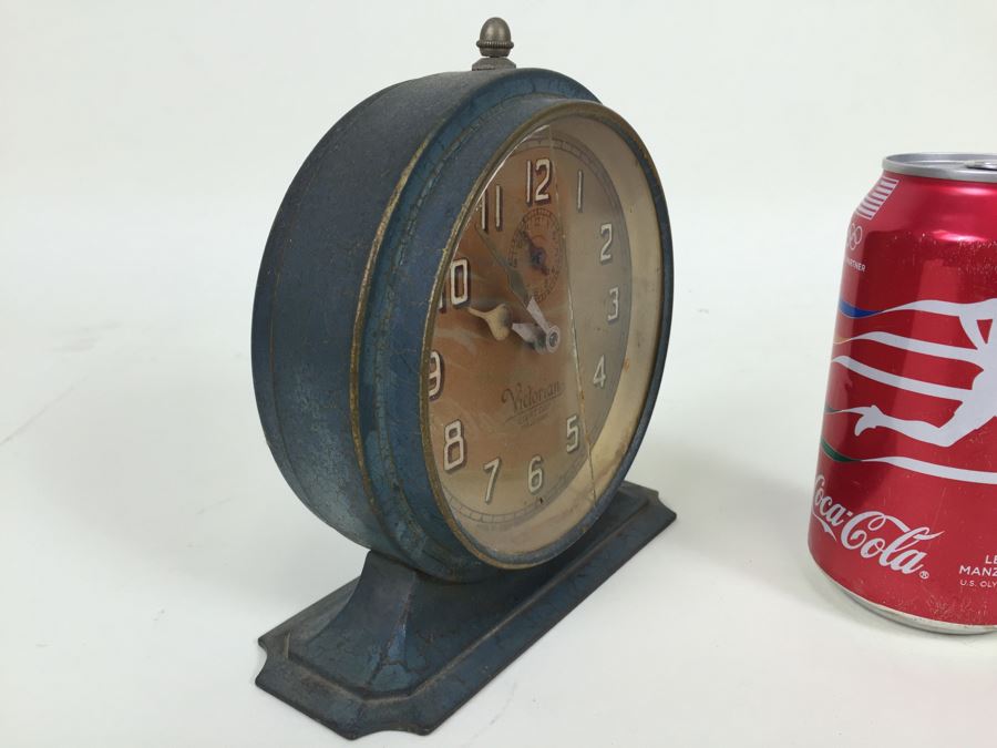 Vintage Victorian Metal Eight Day E. Ingraham Co Bristol, Conn Clock [Photo 3]