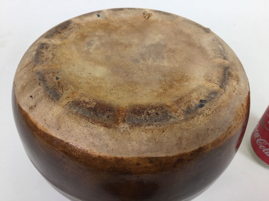 Vintage Handmade Brown Crock Jug With Lid [Photo 7]