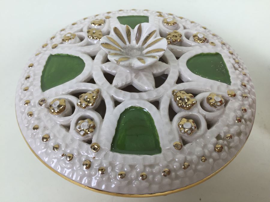 Italian Hand Painted Covered Dish [Photo 5]