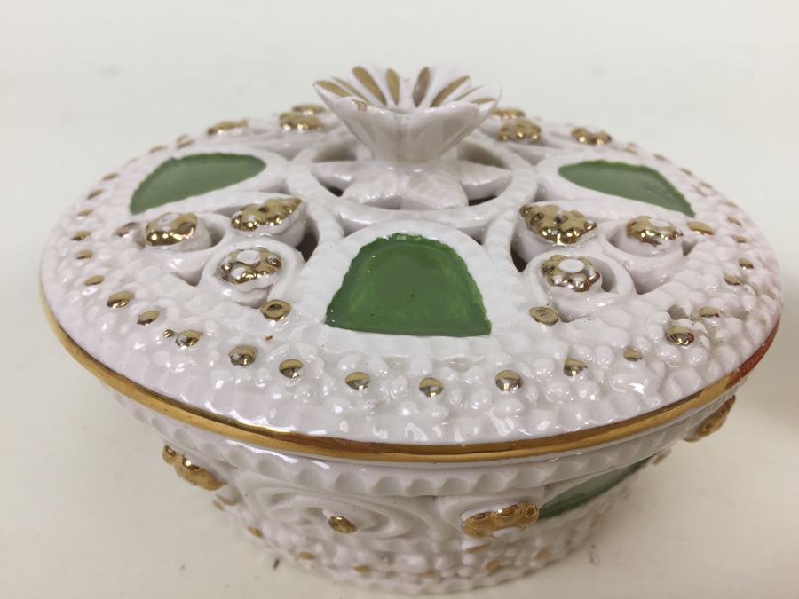 Italian Hand Painted Covered Dish [Photo 4]
