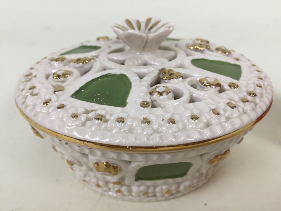 Italian Hand Painted Covered Dish [Photo 6]