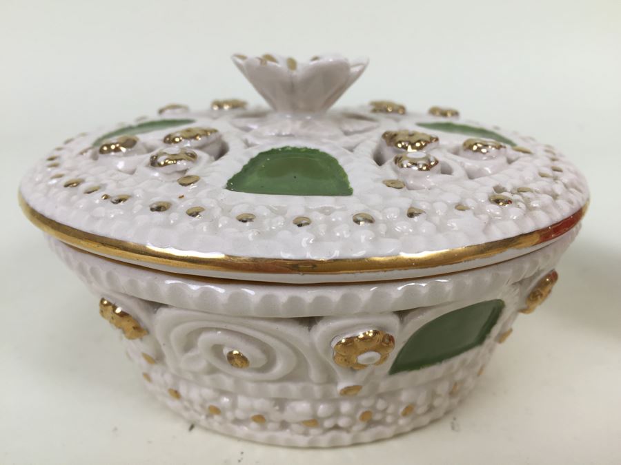 Italian Hand Painted Covered Dish [Photo 2]
