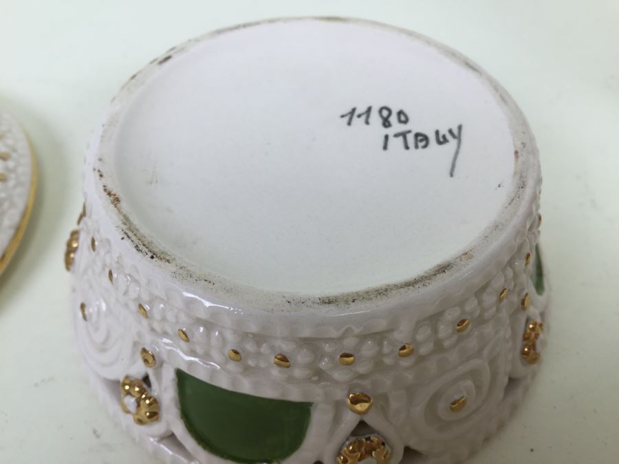 Italian Hand Painted Covered Dish [Photo 3]