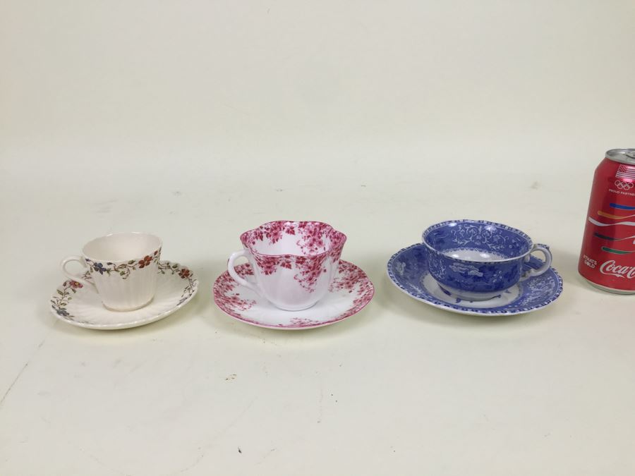 Vintage Cup And Saucer Lot Spode's Shelley Fine Bone China