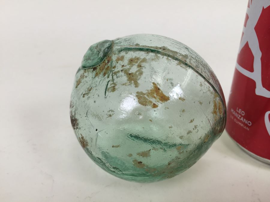 Rare Russian Glass Fishing Net Float With Hammer & Sickle [Photo 3]