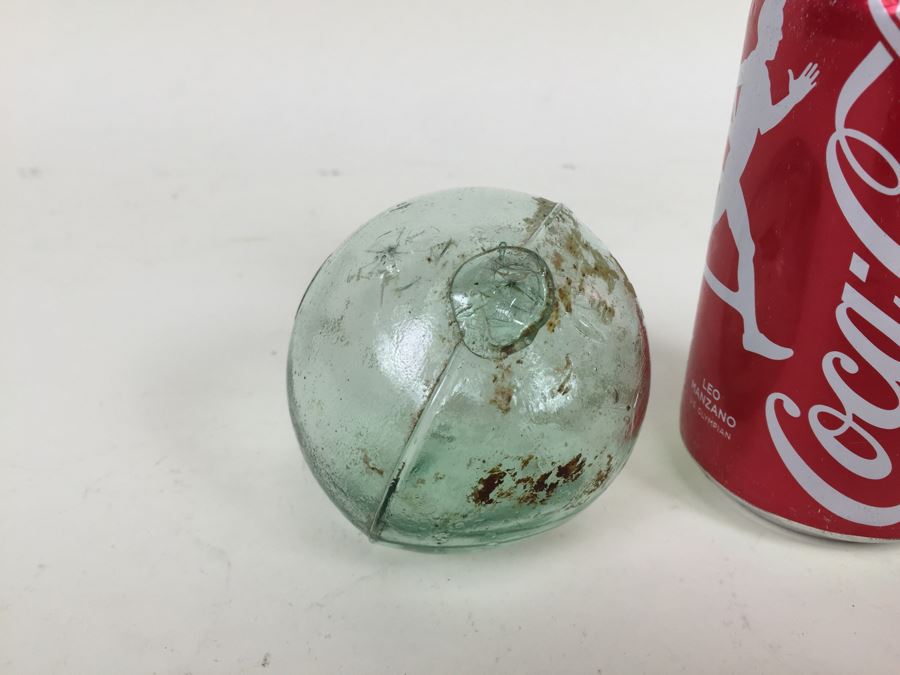 Rare Russian Glass Fishing Net Float With Hammer & Sickle [Photo 5]