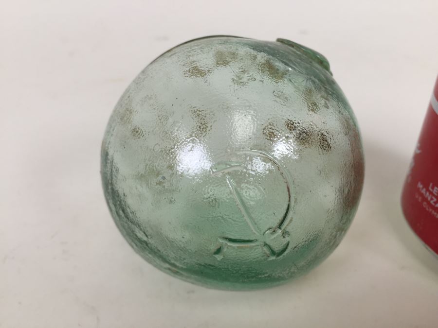 Rare Russian Glass Fishing Net Float With Hammer & Sickle [Photo 4]