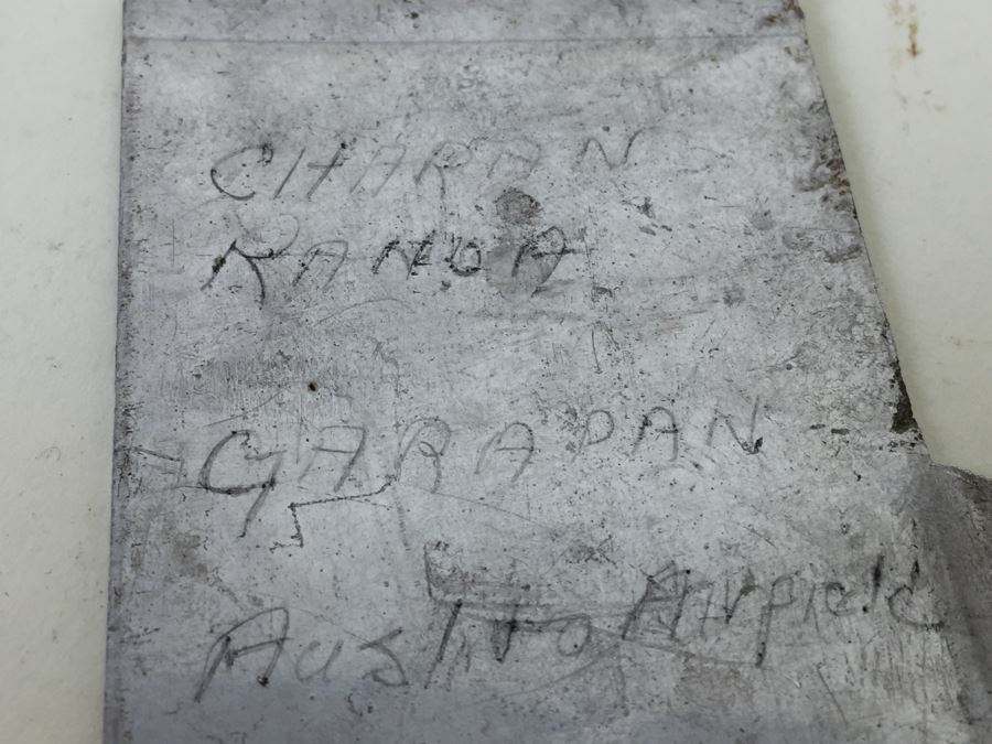 Piece Of Metal From Japanese Seaplane July 16, 1944 [Photo 11]