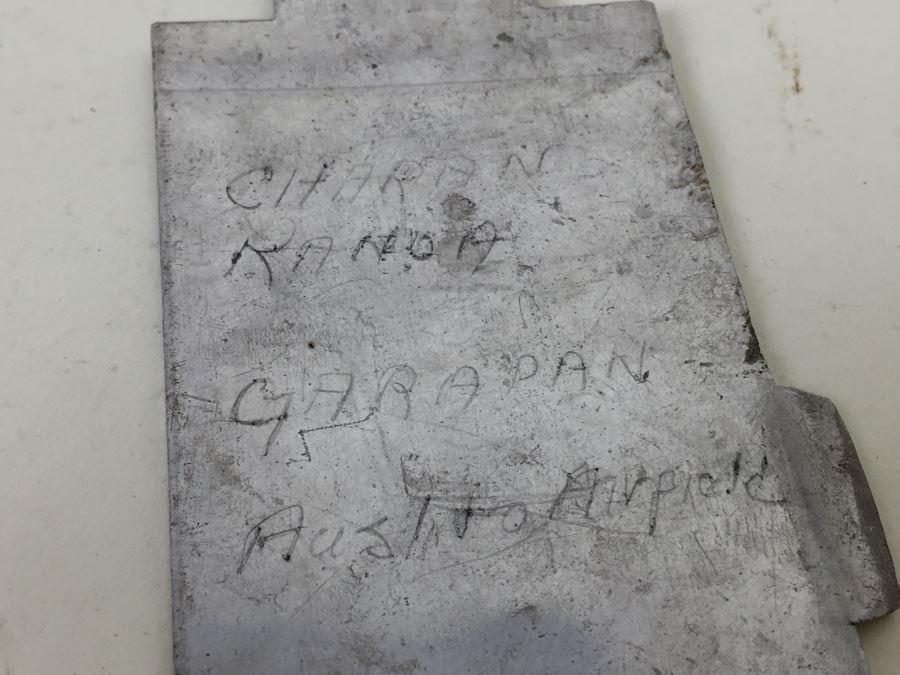 Piece Of Metal From Japanese Seaplane July 16, 1944 [Photo 10]