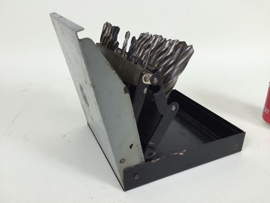 General Hardware Mfg. Co Drill Bits With Metal Case And Tapping Index