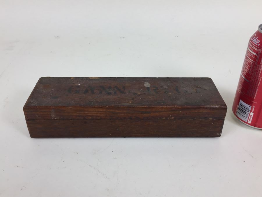 Vintage Sharpening Stone In Box
