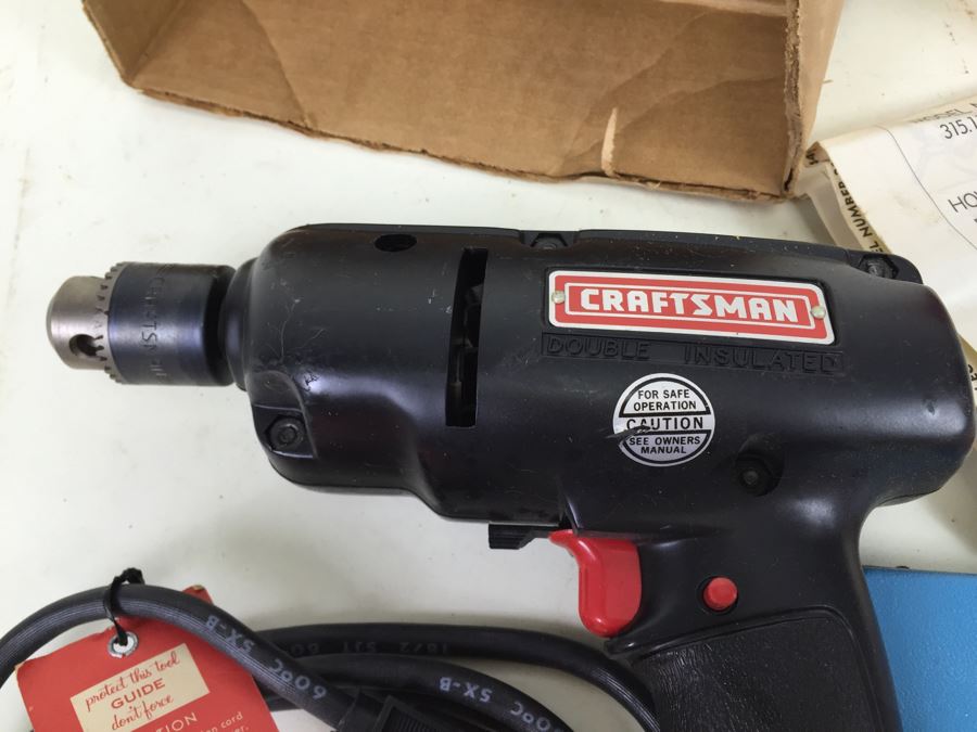 Sears Craftsman Reversible Variable-Speed Electric Drill In Box With Drill Bits Model 9 1144 [Photo 9]