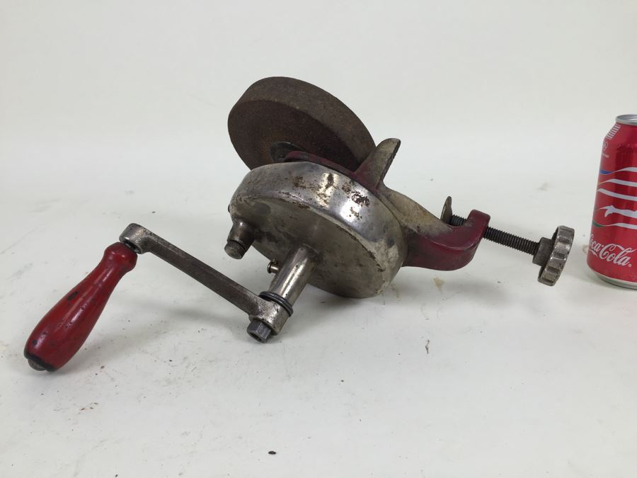 Vintage Hand Crank Sharpening Stone Gits Bros Mfg Co [Photo 2]