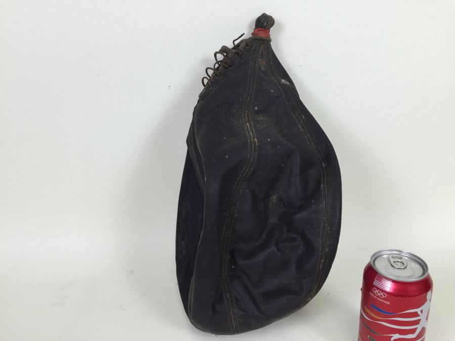 Vintage Leather Boxing Punching Bag Rubber Inside Is Falling Apart [Photo 5]