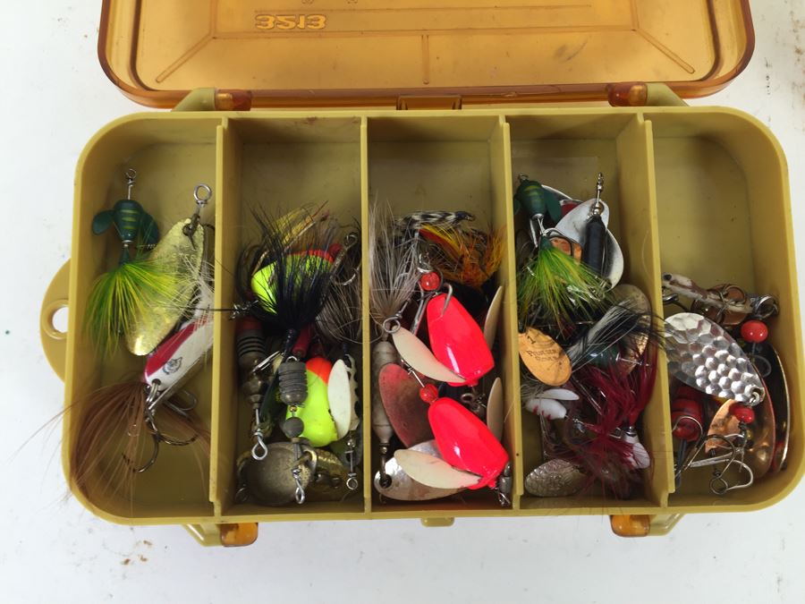 Plano Double-Sided Tackle Box Filled With Fishing Flies And Fishing Lures [Photo 3]