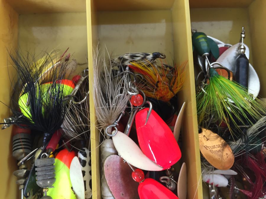 Plano Double-Sided Tackle Box Filled With Fishing Flies And Fishing Lures [Photo 13]