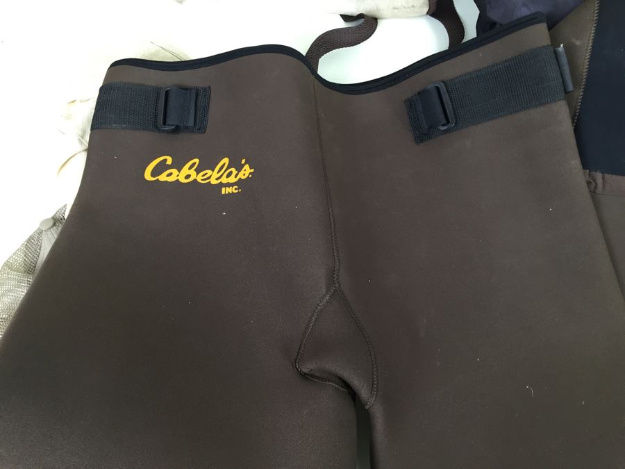 Cabela's 2XL Rain Jacket And Pants Plus Cabela's Wetsuit Waders With Booties And Accessories [Photo 5]