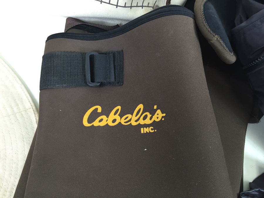 Cabela's 2XL Rain Jacket And Pants Plus Cabela's Wetsuit Waders With Booties And Accessories [Photo 2]