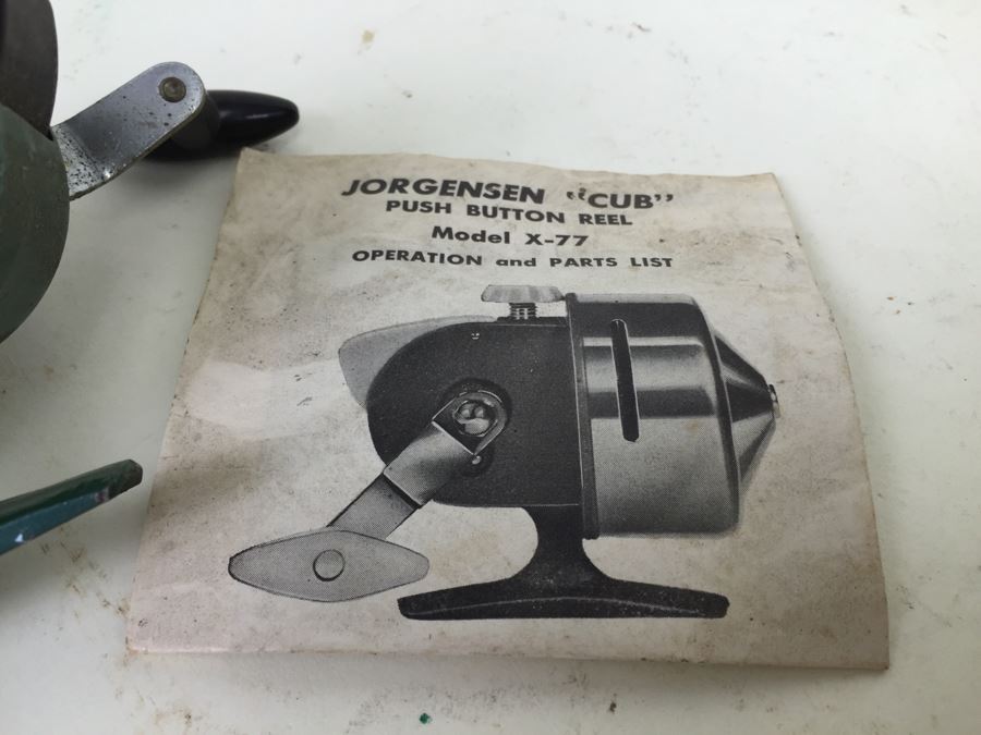 Vintage Jorgensen 'CUB' X-77 Fishing Reel With Manual Plus LION LW No. 1800 Fishing Reel Bronson Reel Co [Photo 5]