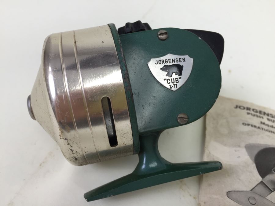 Vintage Jorgensen 'CUB' X-77 Fishing Reel With Manual Plus LION LW No. 1800 Fishing Reel Bronson Reel Co [Photo 4]