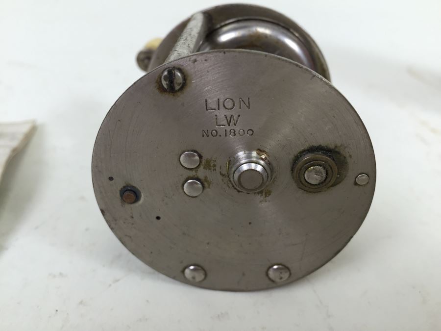 Vintage Jorgensen 'CUB' X-77 Fishing Reel With Manual Plus LION LW No. 1800 Fishing Reel Bronson Reel Co [Photo 8]
