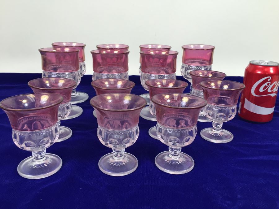Vintage Cranberry Glass Stemware [Photo 1]