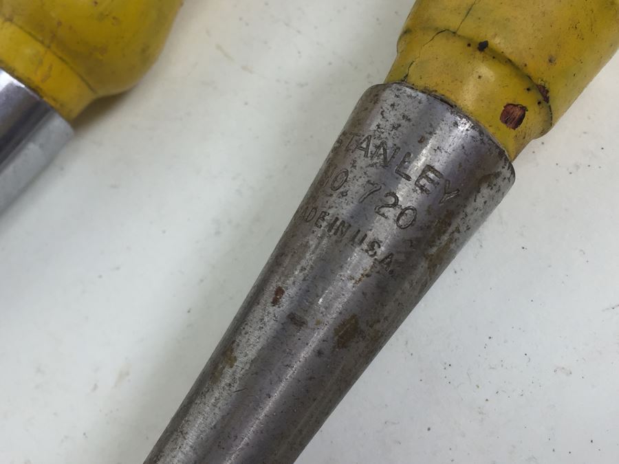 Lot Of Woodworking Wood Carving Hand Chisel Tools Greenlee Stanley Craftsman [Photo 6]