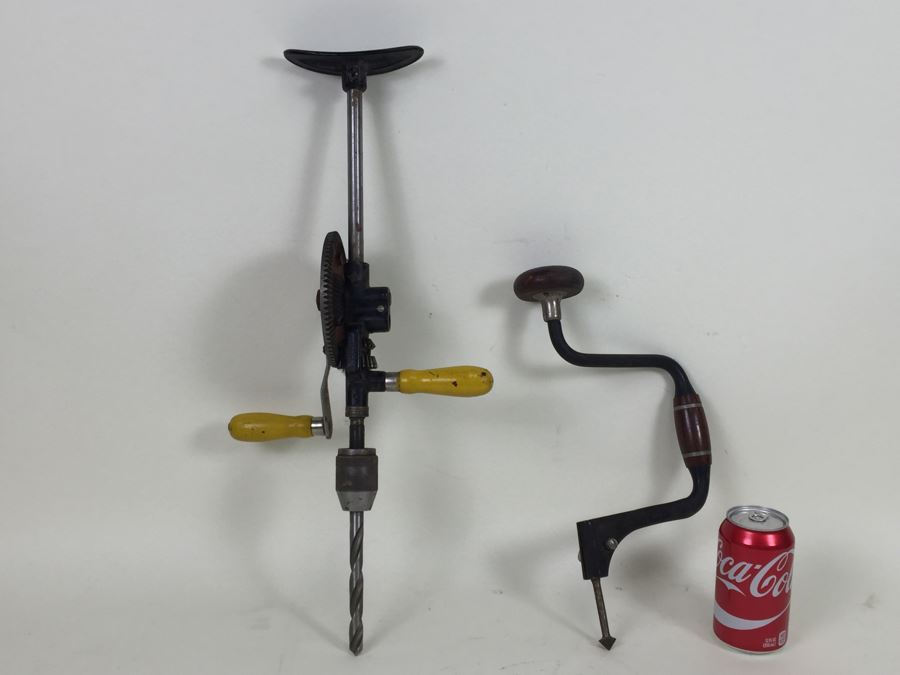Pair Of Vintage Hand Drills Miller Falls Tools No. 120B And Fray No. 112