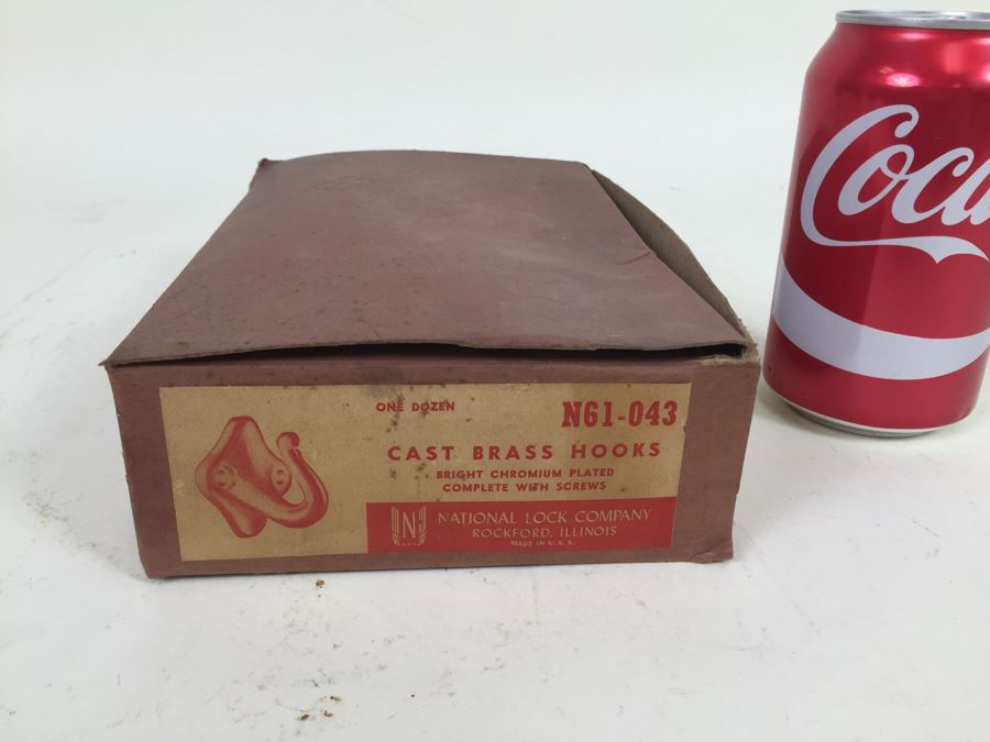 New Old Stock Cast Brass Hooks National Lock Company [Photo 3]