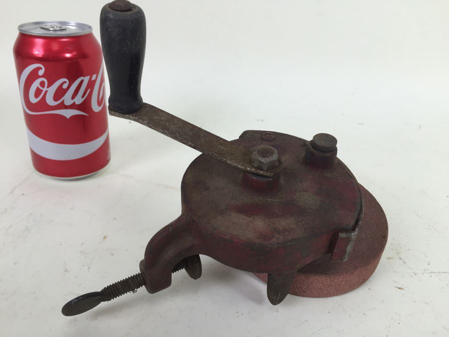 Vintage 1925 Hand Crank Sharpening Stone [Photo 2]