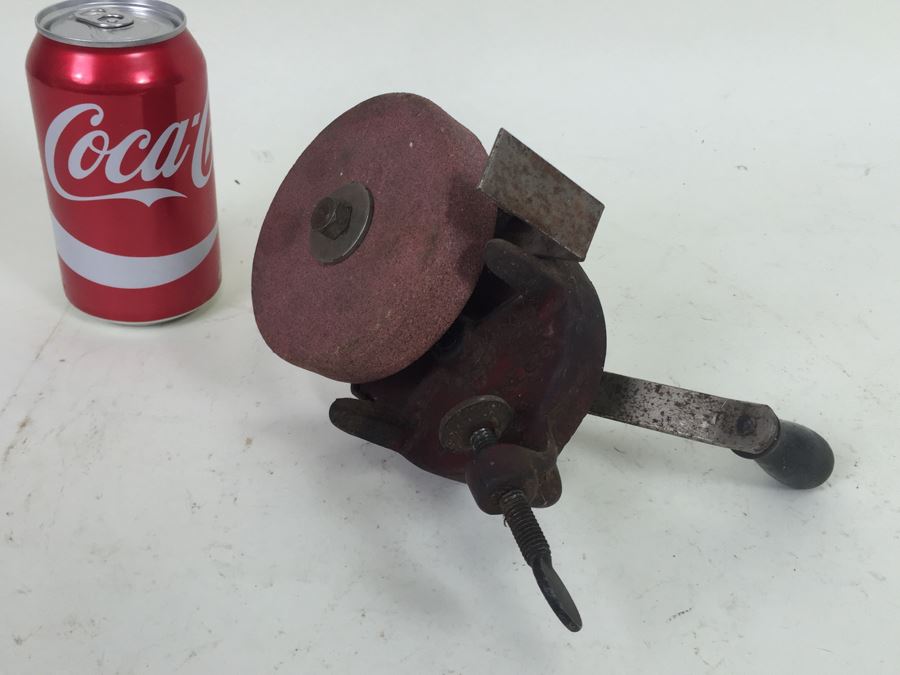 Vintage 1925 Hand Crank Sharpening Stone [Photo 1]