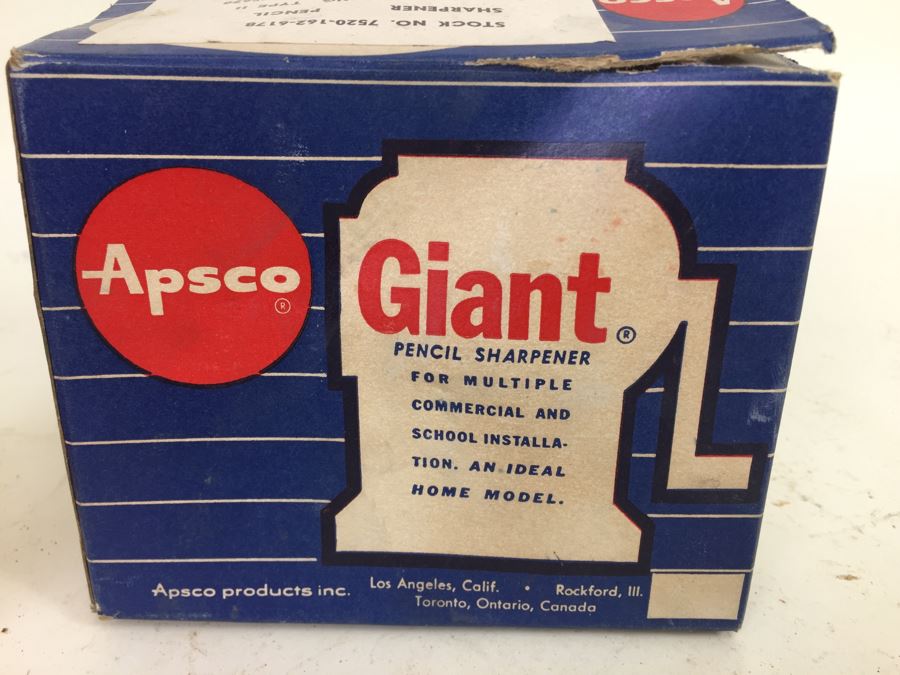 Apsco Giant Pencil Sharpener Boston KS With Box [Photo 4]
