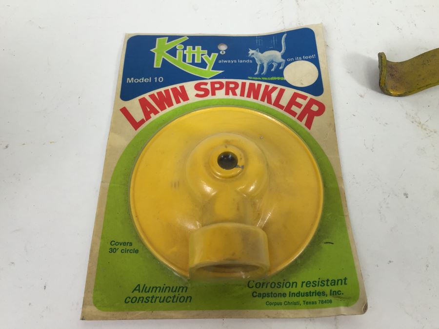 Vintage Buckner Lawn Sprinkler No. 511 With Stand And New Kitty Lawn Sprinkler Model 10 [Photo 3]