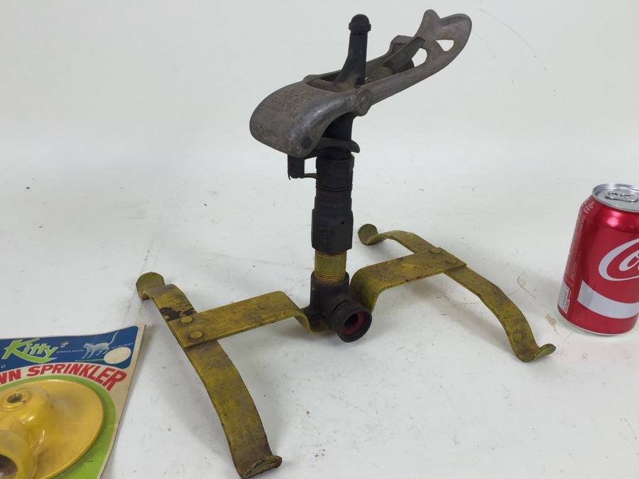 Vintage Buckner Lawn Sprinkler No. 511 With Stand And New Kitty Lawn Sprinkler Model 10 [Photo 4]
