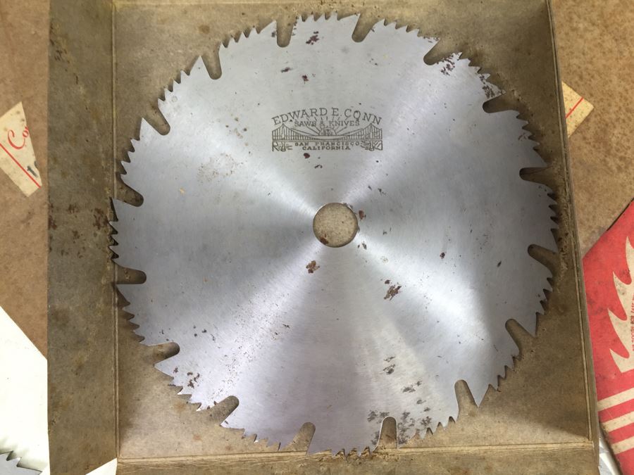 Lot Of 10' Rotary Saw Blades (9) Edward E. Conn Saws & Knives Rotary Blades + (1) Craftsman Blade + Skil Perma-Grit Abrasive Wheel [Photo 10]
