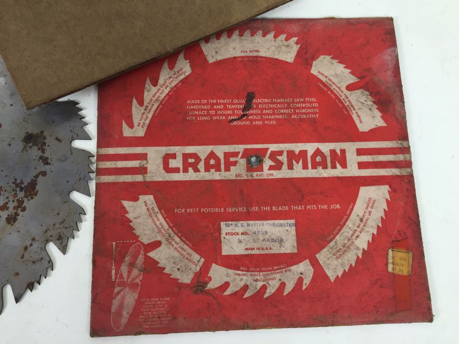 Lot Of 10' Rotary Saw Blades (9) Edward E. Conn Saws & Knives Rotary Blades + (1) Craftsman Blade + Skil Perma-Grit Abrasive Wheel [Photo 6]