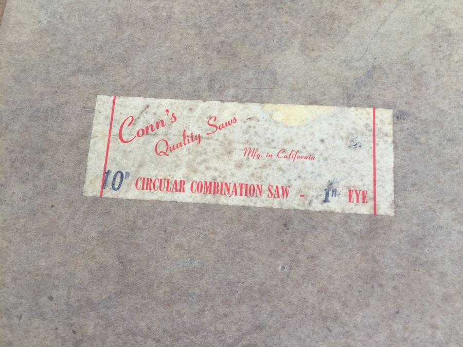 Lot Of 10' Rotary Saw Blades (9) Edward E. Conn Saws & Knives Rotary Blades + (1) Craftsman Blade + Skil Perma-Grit Abrasive Wheel [Photo 9]