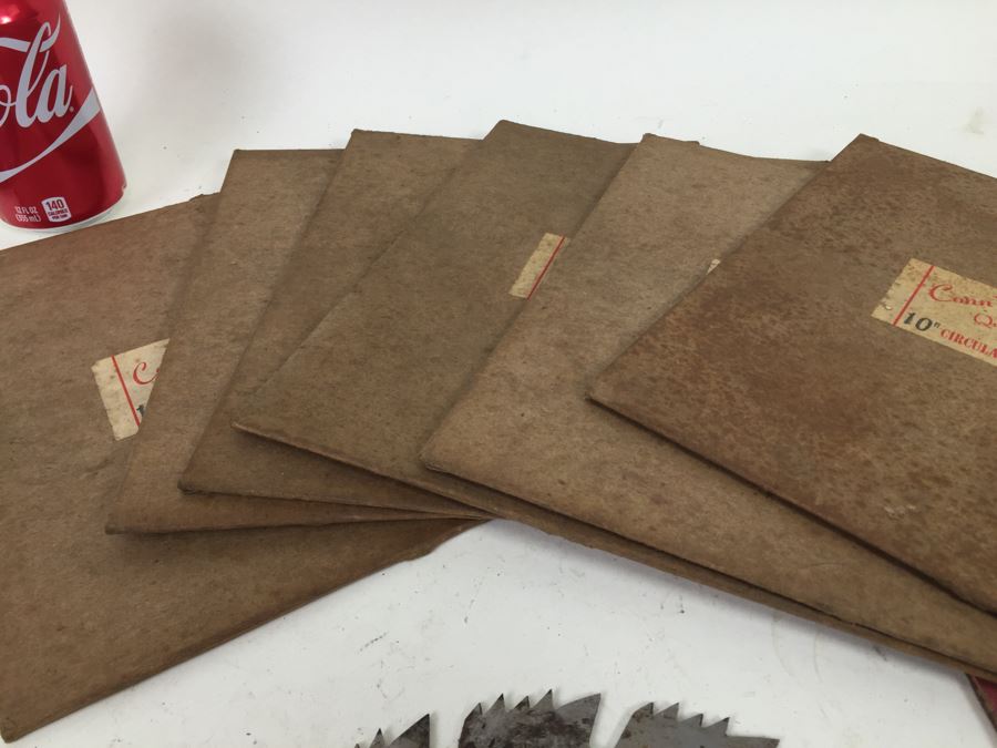 Lot Of 10' Rotary Saw Blades (9) Edward E. Conn Saws & Knives Rotary Blades + (1) Craftsman Blade + Skil Perma-Grit Abrasive Wheel [Photo 13]