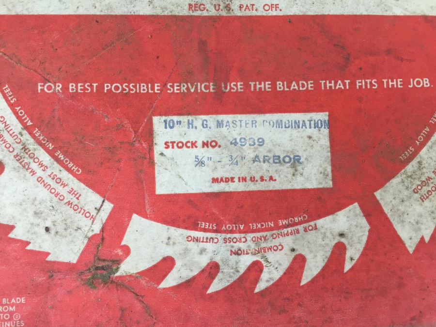 Lot Of 10' Rotary Saw Blades (9) Edward E. Conn Saws & Knives Rotary Blades + (1) Craftsman Blade + Skil Perma-Grit Abrasive Wheel [Photo 7]