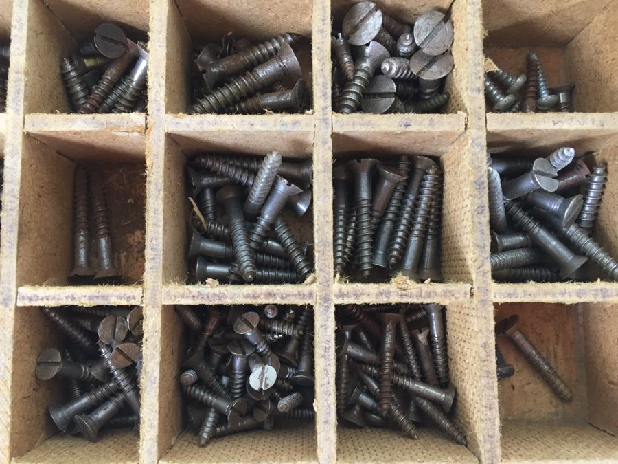 Vintage Box Filled With Various Screws [Photo 3]
