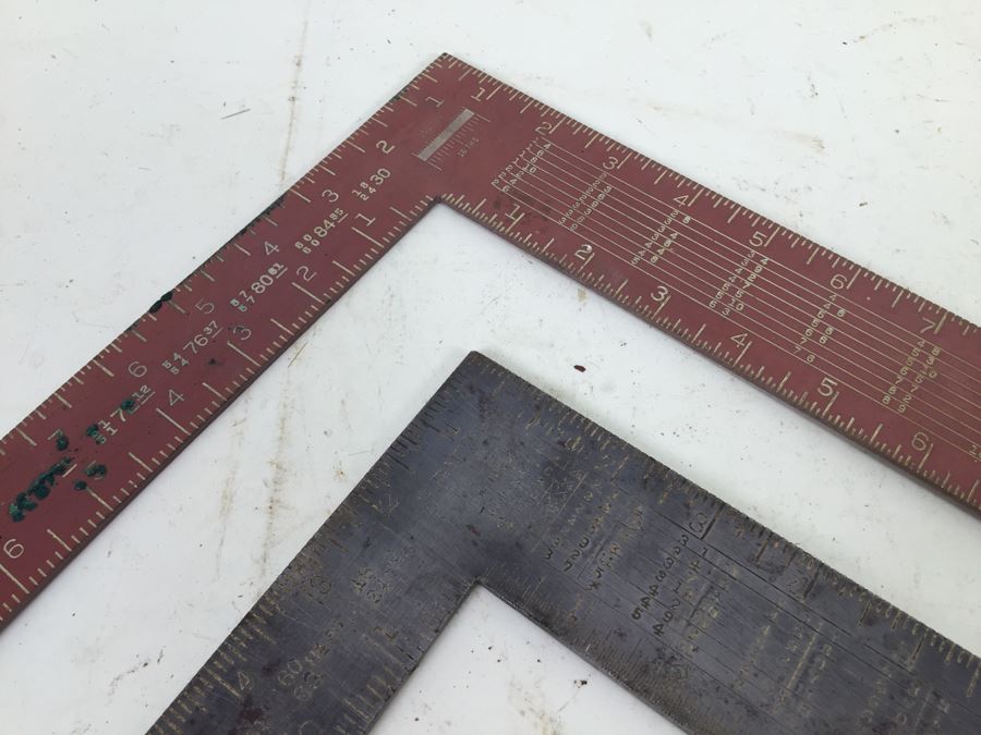 Pair Of Framing Squares Red One Is Stanley No. R100C [Photo 5]