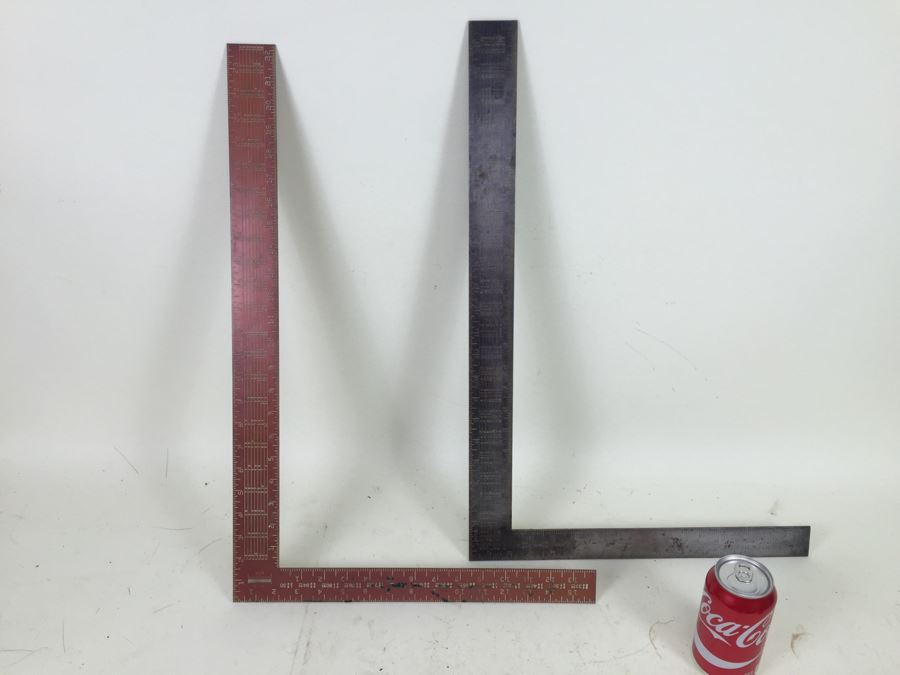 Pair Of Framing Squares Red One Is Stanley No. R100C