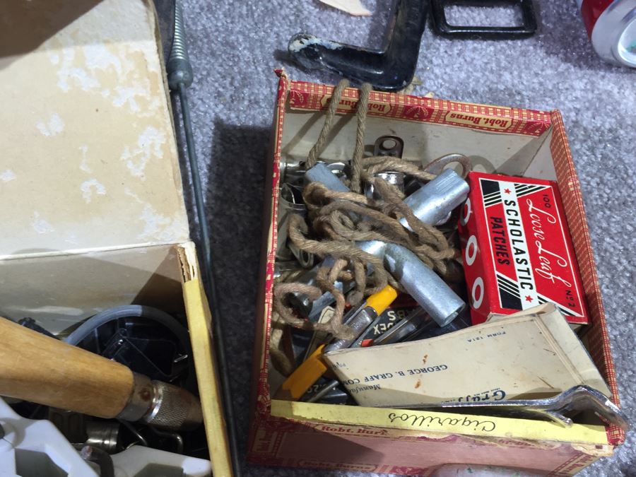 Huge Lot Of Various Tools And Hardware Plus Vintage Bike Seat [Photo 13]