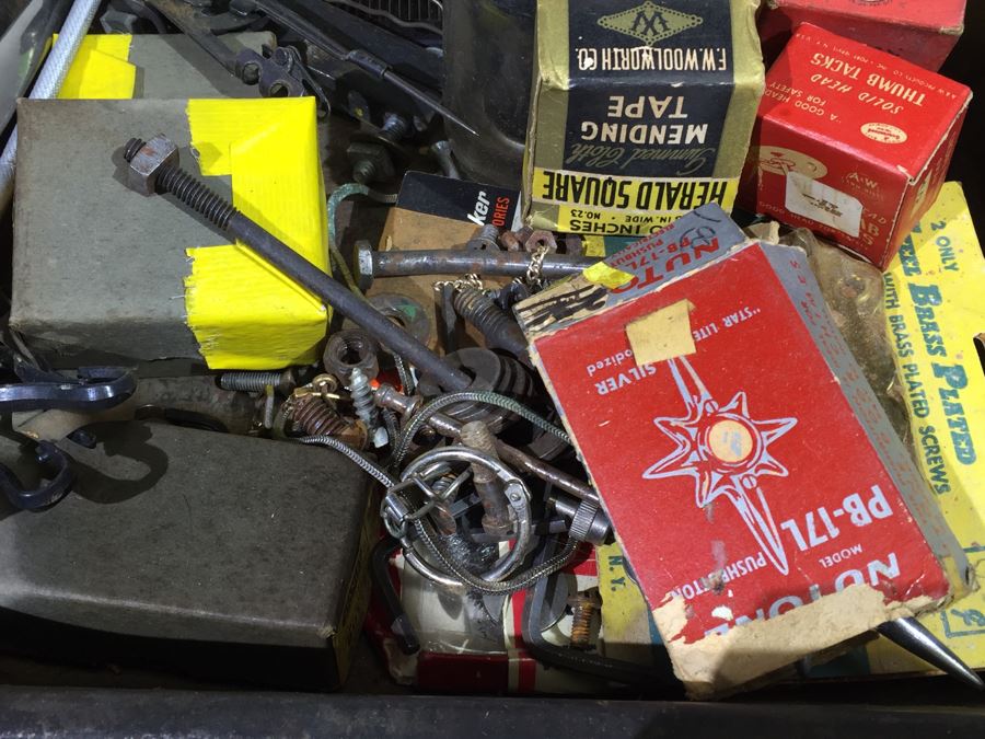 Huge Lot Of Various Tools And Hardware Plus Vintage Bike Seat [Photo 14]